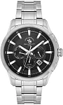 Santa Barbara Polo Legend Quartz Day-Date Multifunction GMT Black Dial Steel Bracelet SB.1.10674-1