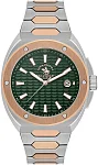 Santa Barbara Polo Legend Quartz Date Green Dial Bicolor Steel Bracelet Gold PVD SB.1.10557-4