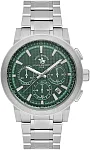 Santa Barbara Polo Legend Quartz Chrono Date Green Dial Steel Bracelet SB.1.10565-3