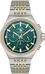 Santa Barbara Polo Legend Quartz Chrono Green Dial Bicolor Steel Bracelet SB.5.10005-4