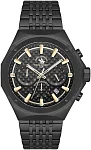 Santa Barbara Polo Legend Quartz Chrono Black Dial Black Steel Bracelet PVD SB.5.10005-5