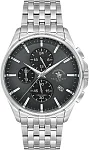 Santa Barbara Polo Legend Quartz Chrono Date Black Dial Steel Bracelet SB.4.10041-2