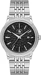 Noble Quartz Date Black Dial Steel Bracelet