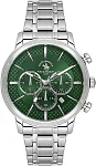 Santa Barbara Polo Legend Quartz Chrono Date Green Dial Steel Bracelet SB.4.10046-5