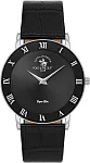 Santa Barbara Polo Noble Quartz Black Dial Black Leather Strap SB.1.10708-1