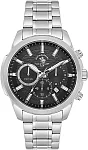 Santa Barbara Polo Legend Quartz Chrono Date Black Dial Steel Bracelet SB.4.10047-2
