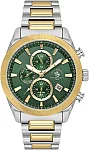 Santa Barbara Polo Legend Quartz Chrono Date Green Dial Steel Bracelet SB.1.10700-5