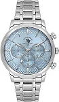 Santa Barbara Polo Legend Quartz Chrono Date Blue Dial Steel Bracelet SB.4.10046-4
