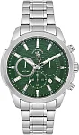 Santa Barbara Polo Legend Quartz Chrono Date Green Dial Steel Bracelet SB.4.10047-4