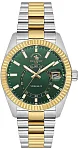 Santa Barbara Polo Legend Quartz Date Green Dial Bicolor Steel Bracelet Gold PVD SB.1.10598-4