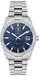Legend Quartz Date Navy Dial Steel Bracelet