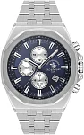 Santa Barbara Polo Luxury Quartz Day-Date Multifunction GMT Navy Blue Dial Steel Bracelet SB.1.10546-3