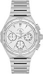 Santa Barbara Polo Luxury Quartz Day-Date Silver Dial Steel Bracelet SB.1.10548-6
