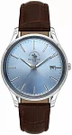 Santa Barbara Polo Noble Quartz Date Blue Dial Brown Leather Strap SB.8.10011-4