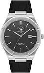 Santa Barbara Polo Noble Quartz Date Black Dial Black Leather Strap SB.1.10672-2