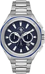 Santa Barbara Polo Prive Quartz Day-Date Multifunction GMT Blue Dial Steel Bracelet SB.1.10539-2