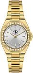 Santa Barbara Polo Unique Lady Quartz Silver Dial Gold Steel Bracelet Gold PVD SB.1.10647-3