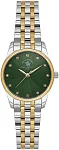 Santa Barbara Polo Unique Lady Quartz Green Dial Bicolor Steel Bracelet Gold PVD SB.1.10649-5