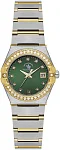 Santa Barbara Polo Unique Lady Quartz Date Green Dial Bicolor Steel Bracelet SB.1.10656-4