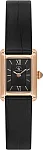 Santa Barbara Polo Unique Lady Quartz Black Dial Black Leather Strap Rose Gold PVD SB.1.10694-5