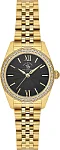 Santa Barbara Polo Unique Lady Quartz Black Dial Steel Bracelet Gold PVD SB.1.10687-7