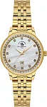 Santa Barbara Polo Unique Lady Quartz White Pearl Dial Steel Bracelet Gold PVD SB.1.10695-2