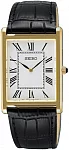 Seiko Classic Gent Rectangular Sapphire Yellow Gold PVD SWR104P1