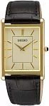 Seiko Classic Gent Rectangular Sapphire Yellow Gold PVD SWR106P1
