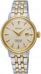 Seiko Presage Lady Automatic Cocktail Time Diamonds Bicolor Yellow Gold PVD SRE010J1