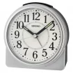 Seiko Zegar Biurkowy Analogowy Zaokrąglony Szaro-Czarny Podświetlany z Alarmem QHE198S