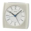 Seiko Zegar Biurkowy Analogowy Prostokątny Beżowy Podświetlany z Alarmem QHE205W