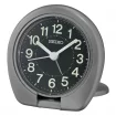 Seiko Zegar Biurkowy Analogowy Okrągły Szary z Alarmem QHT018T