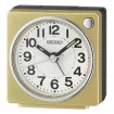 Seiko Zegar Biurkowy Analogowy Prostokątny Złoto-Czarny Podświetlany z Alarmem QHE196G