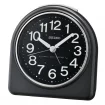 Seiko Zegar Biurkowy Analogowy Okrągły Czarny Podświetlany z Alarmem QHR204K