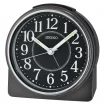 Seiko Zegar Biurkowy Analogowy Zaokrąglony Czarny Podświetlany z Alarmem QHE198K