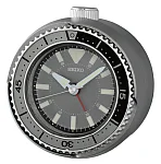 Seiko Zegar Biurkowy Analogowy Okrągły Szary z Alarmem Diver Style QHE207N