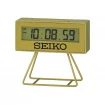 Seiko Zegar Biurkowy Cyfrowy Prostokątny Złoty Podświetlany z Alarmem QHL062G