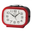 Seiko Zegar Biurkowy Analogowy Kwadratowy Czerwony Podświetlany z Alarmem QHK060R