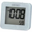 Seiko Zegar Biurkowy Cyfrowy Prostokątny Niebieski z Alarmem i Termometrem QHL097L