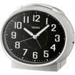 Seiko Zegar Biurkowy Analogowy Okrągły Szary Podświetlany z Alarmem QHK059A