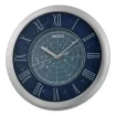 Seiko Zegar Ścienny Analogowy Okrągły Znaki Zodiaku Szaro-niebieski Podświetlany QHA013S