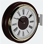 Seiko Zegar Ścienny Analogowy Dwustronny Brązowy z Uchwytem Montażowym do Ściany QXA871B