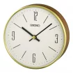 Seiko Zegar Biurkowy Analogowy Okrągły Drewniany Złotobrązowy Minimalistyczny QXG158G