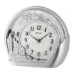 Seiko Zegar Biurkowy Analogowy Zaokrąglony Szary QXN232S