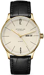 Berlin Automatic Day-Date Champagne Dial Black Leather Strap