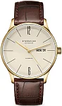 Berlin Automatic Day-Date Champagne Dial Brown Leather Strap