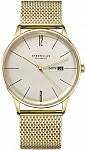 Berlin Quartz Day-Date Champagne Dial Mesh