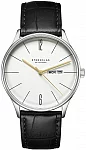 Berlin Quartz Day-Date Metro Silver Black Bracelet