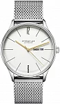 Berlin Quartz Day-Date Metro Silver Milanaise