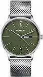 Berlin Quartz Day-Date Olive Green Dial Mesh
